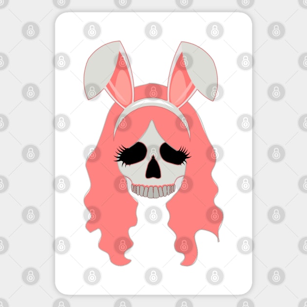 Bunny Skull Sticker by Nuletto